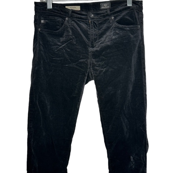 AG The Legging Super Skinny Black Velvet Pants - Picture 2 of 8